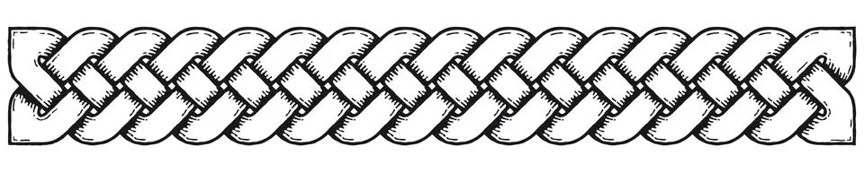 Celtic border, with shadows Stock Illustration