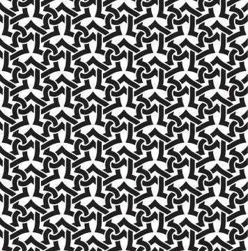 Celtic chain mail. Seamless pattern of intersecting trefoils with swatch Stock Illustration