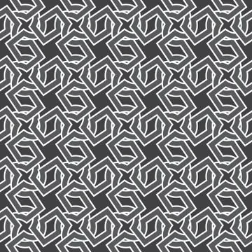 Celtic chain mail. Seamless pattern of intersecting crosses with swatch Stock Illustration