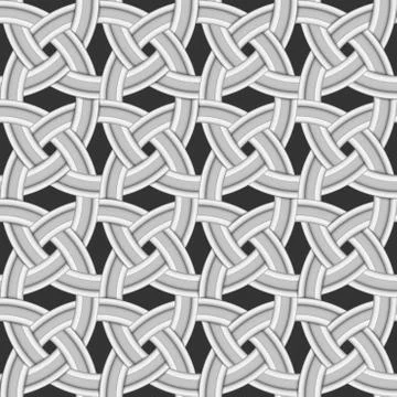 Celtic circle ornament seampless pattern Stock Illustration