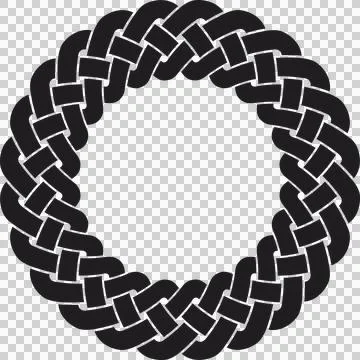 Celtic circular frame, black Stock Illustration