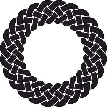 Celtic circular frame, black Stock Illustration