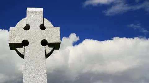 Celtic Cross and Clouds Loop 库存影片 20695375
