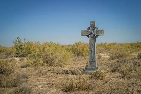 Celtic Cross in Desert Stock Photos