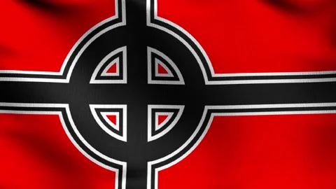 Celtic cross flag blowing in the wind. 3D rendering illustration of waving si Stock Footage 162966833