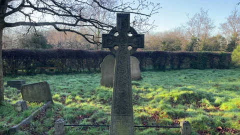 Celtic Cross Stock Footage 168439805