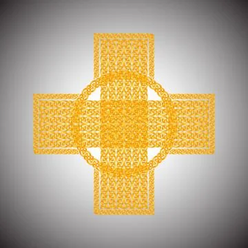 Celtic cross on a gray background vector Stock Illustration