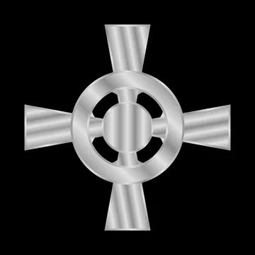 Celtic cross icon on black. Stock Illustration