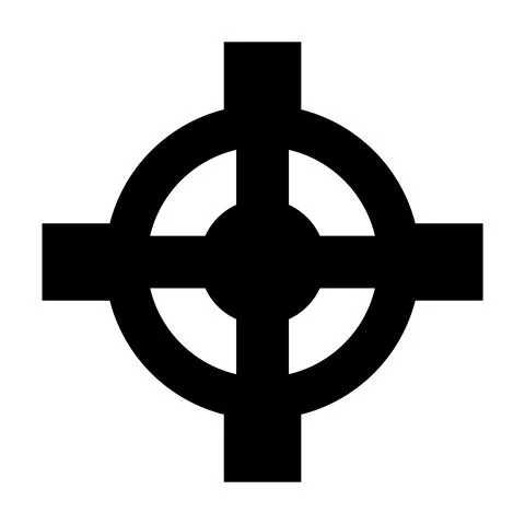 Celtic cross icon on white. Stock Illustration
