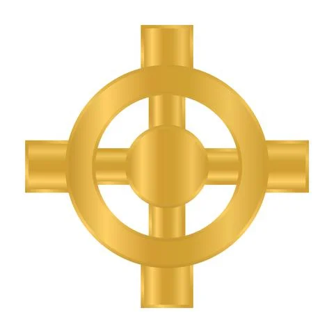 Celtic cross icon on white. Stock Illustration