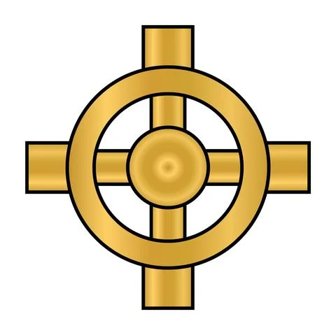 Celtic cross icon on white. Stock Illustration