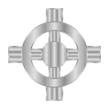 Celtic cross icon on white. Stock Illustration