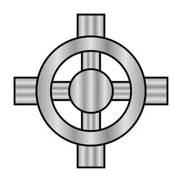 Celtic cross icon on white. Ilustración de archivo