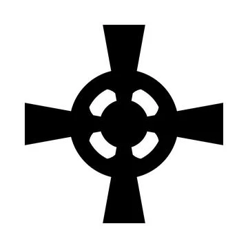Celtic cross icon on white. Stock Illustration