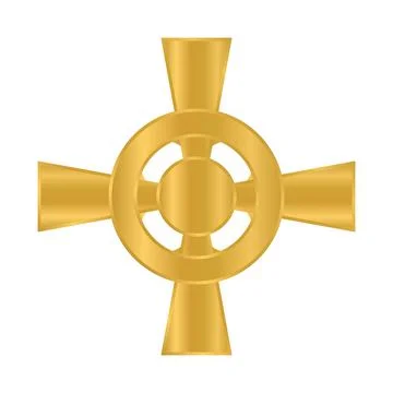 Celtic cross icon on white. Stock Illustration