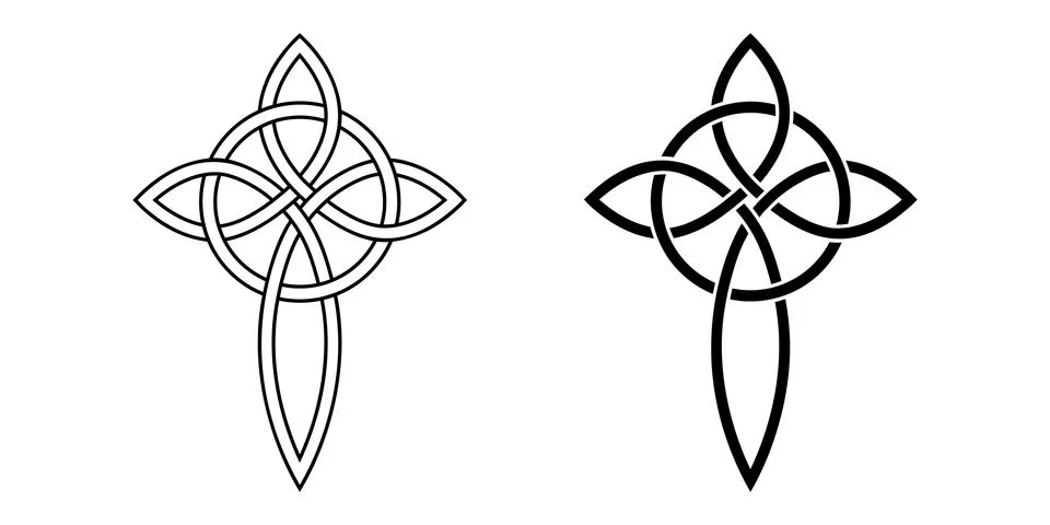 Celtic cross knot and circle gorgeous pendant symbol friendship, affection love Stock Illustration