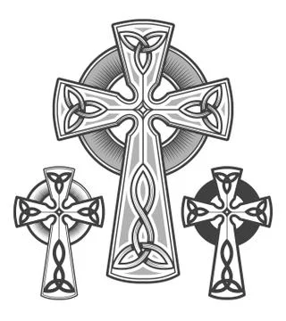 Celtic Cross Set Stock Illustration