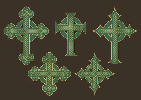 Celtic Cross Vector Designs Stock Illustration