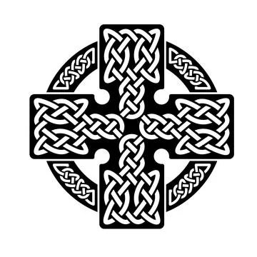 Celtic Cross vector illustration black Stock Illustration