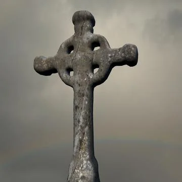 Celtic cross, weathered 3D Model