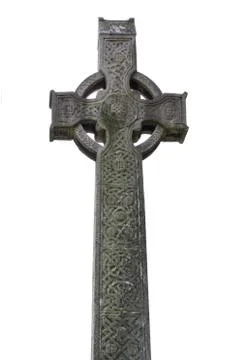 Celtic cross on white Stock Photos