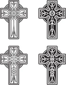Celtic Crosses 스톡 일러스트