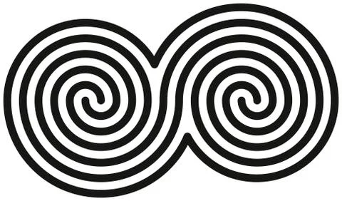Celtic Double Spirals Stock Illustration
