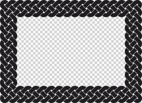 Celtic frame, black Stock Illustration