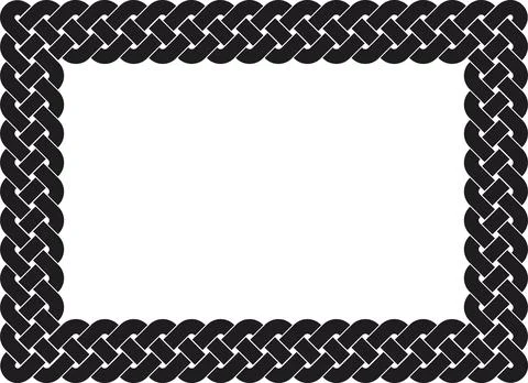 Celtic frame, black Stock Illustration