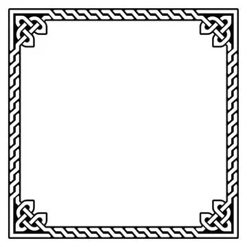 Celtic frame, border pattern - vector Stock Illustration