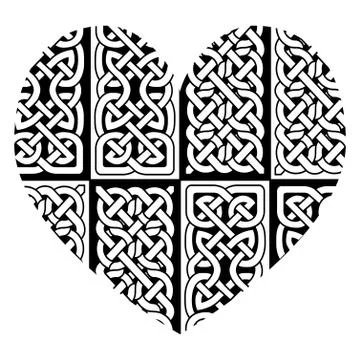 Celtic heart shape Stock Illustration