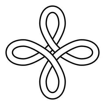 Celtic Heraldic Knot Bowen Symbol vector Bowen Cross true Lovers Knot Stock Illustration