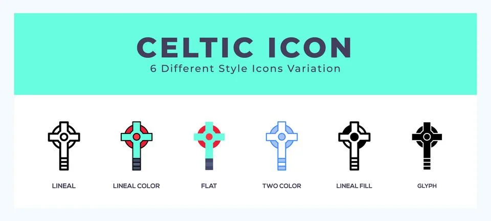 Celtic icon illustration vector with different styles Stock Illustration