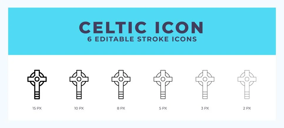 Celtic icon symbol. Isolated. Vector illustration with editable stroke. イラスト素材