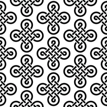 Celtic Irish knots seamless pattern, vector background 스톡 일러스트