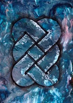 Celtic knot abstract texture grunge blue multicolor background 스톡 일러스트