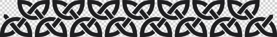 Celtic knot border clipart, black Stock Illustration