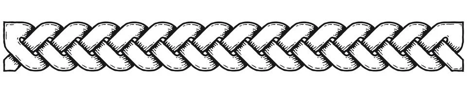 Celtic knot border, with shadows Иллюстрация
