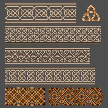 Celtic knot borders Stock Illustration
