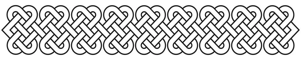 Celtic knot braided border Stock Illustration