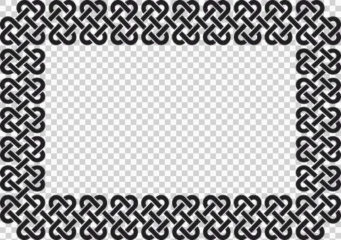 Celtic knot braided frame, black Ilustración de archivo