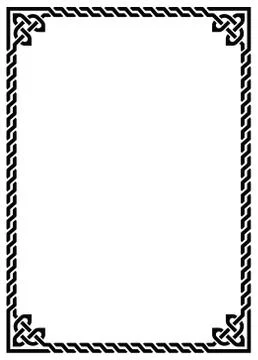 Celtic knot braided frame - rectangle Stock Illustration