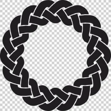 Celtic knot circular frame, black Stock Illustration