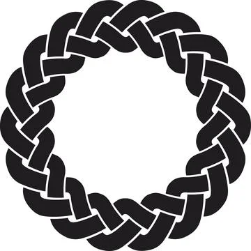 Celtic knot circular frame, black Stock Illustration