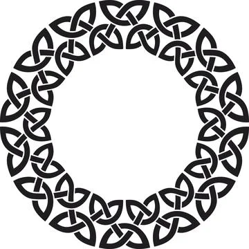 Celtic knot circular frame clip-art, black Stockillustratie
