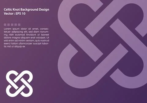 Celtic knot cover design, big knot symbol and small one Stock Illustration