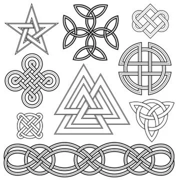 Celtic knot design elements Stock Illustration