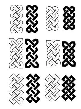 Celtic knot endless frame border vector on white background Stock Illustration