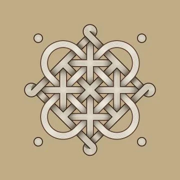 Celtic Knot - Engraved - Single Chain - Loops Ilustración de archivo