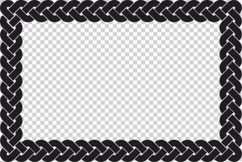 Celtic knot frame, black Stock Illustration